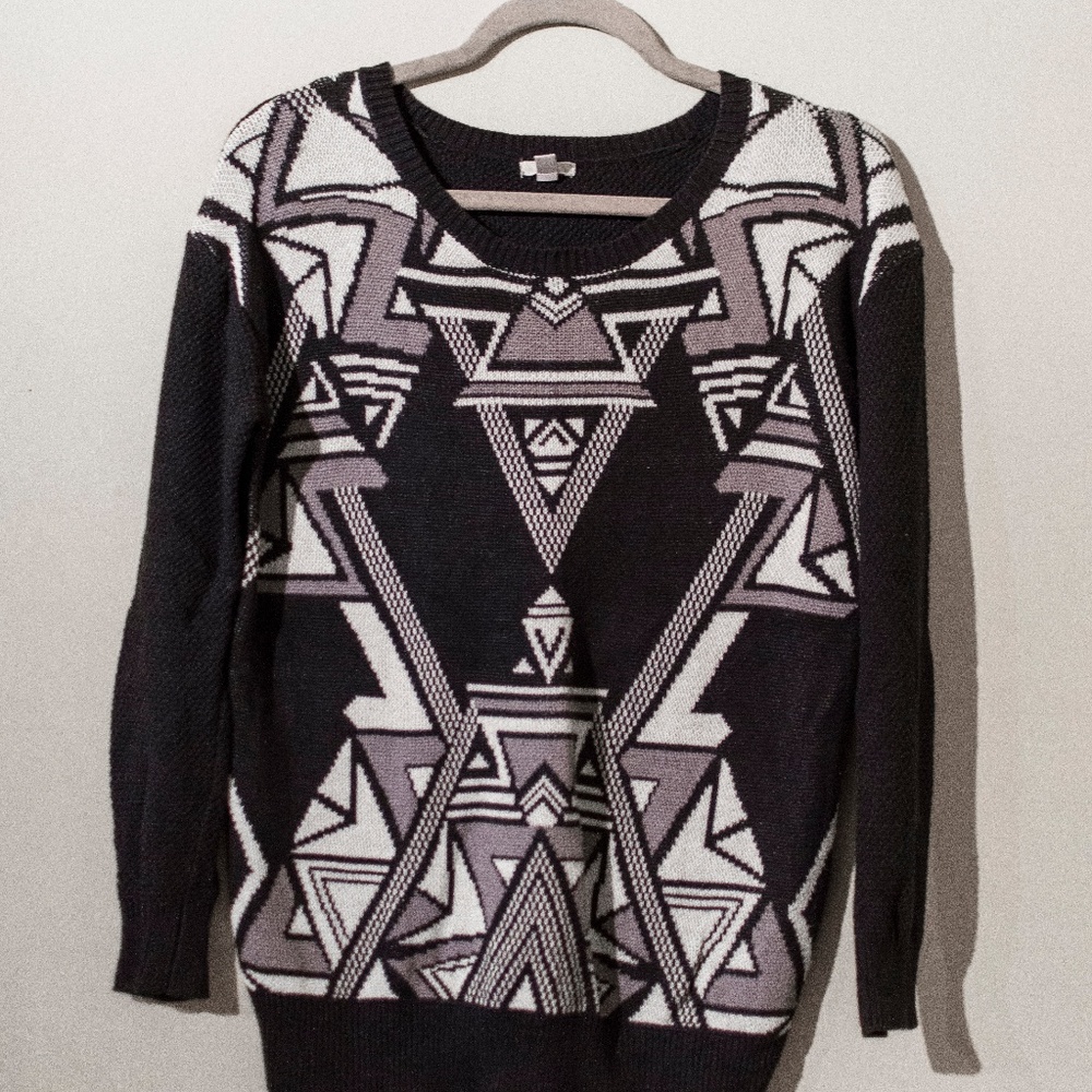 Geometric Print Sweater